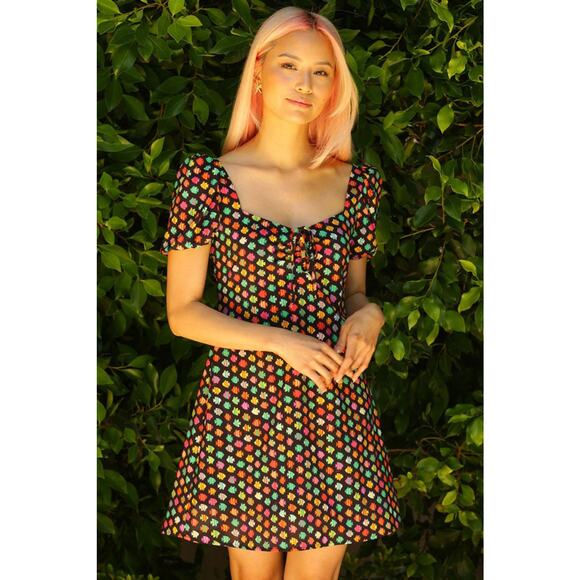 HVN Dylan Mini Dress Tropical Fish Print - Size 12 - NWT - Picture 1 of 3